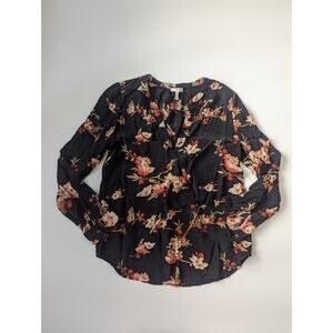 Joie XS Long Sleeve Floral Lightweight Business Blouse Shirt